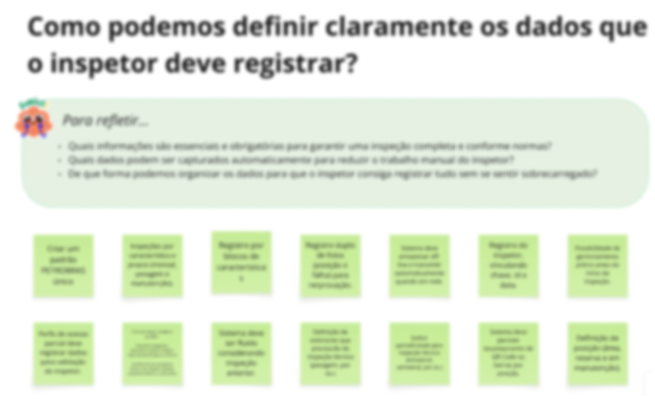 Workshop de brainwriting — ideação de soluções para inspeção em campo
